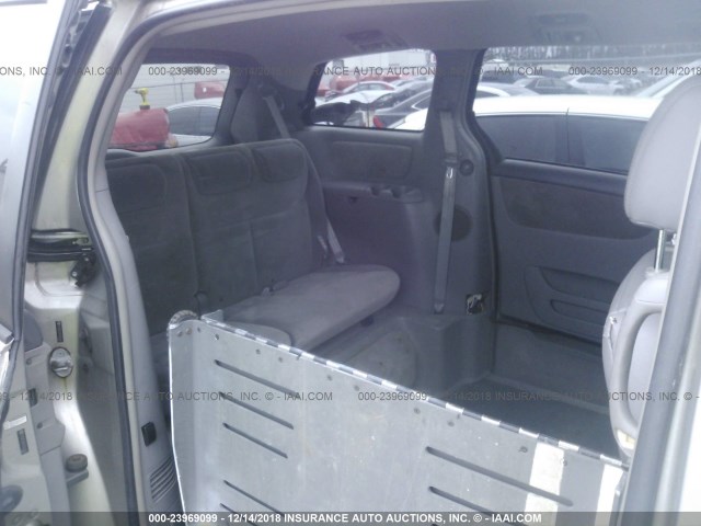 5TDZK23C07S025961 - 2007 TOYOTA SIENNA CE/LE SILVER photo 8