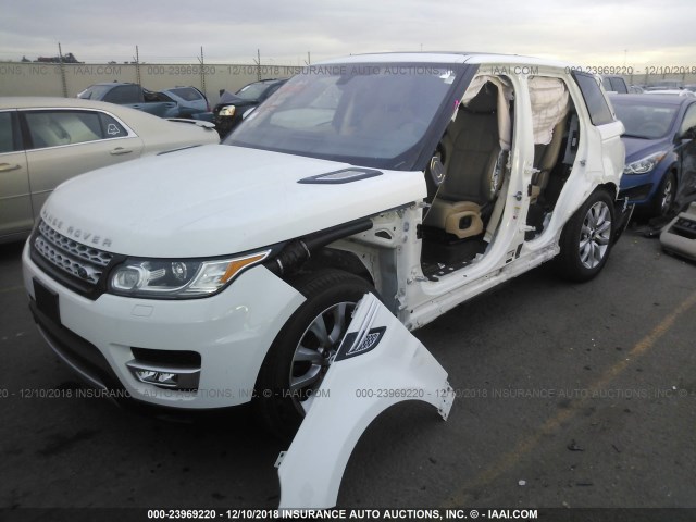 SALWR2VF9GA570391 - 2016 LAND ROVER RANGE ROVER SPORT HSE WHITE photo 2