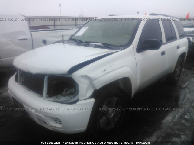 1GNDT13S762286414 - 2006 CHEVROLET TRAILBLAZER LS/LT WHITE photo 2