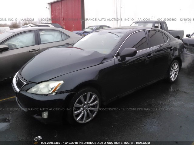 JTHCK262985021356 - 2008 LEXUS IS 250 BLACK photo 2