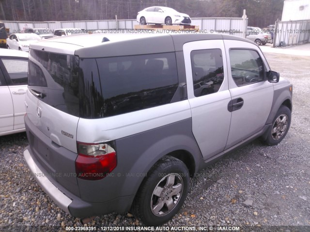 5J6YH18514L007832 - 2004 HONDA ELEMENT EX SILVER photo 4