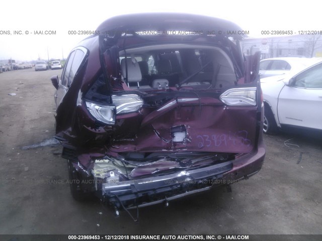 2C4RC1BG4JR178175 - 2018 CHRYSLER PACIFICA TOURING L Բորդո լուսանկար 6