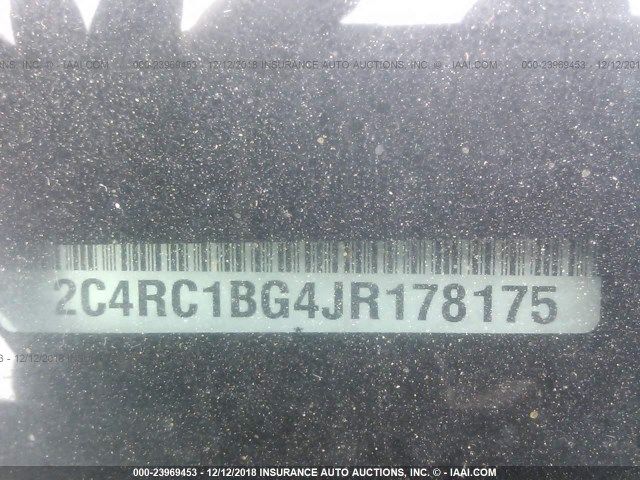 2C4RC1BG4JR178175 - 2018 CHRYSLER PACIFICA TOURING L Բորդո լուսանկար 9