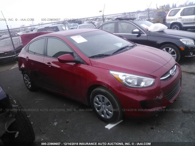 KMHCT4AE5HU340346 - 2017 HYUNDAI ACCENT SE RED photo 1