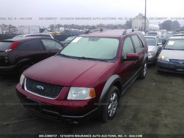 1FMZK051X7GA02886 - 2007 FORD FREESTYLE SEL RED photo 2
