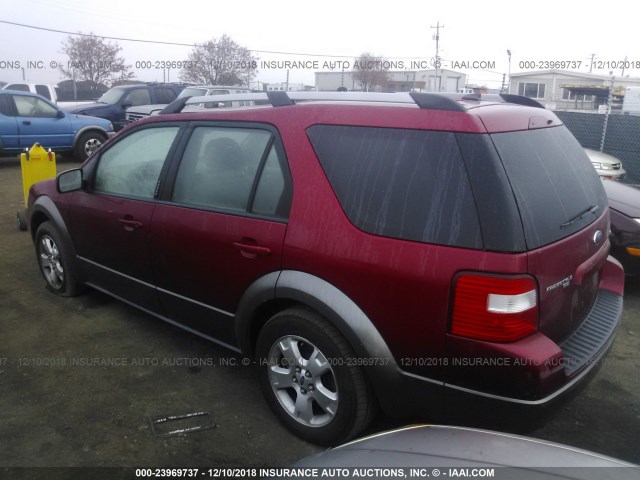 1FMZK051X7GA02886 - 2007 FORD FREESTYLE SEL RED photo 3