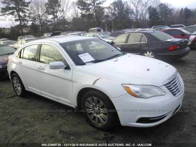 1C3CCBAB3CN292044 - 2012 CHRYSLER 200 LX WHITE photo 1