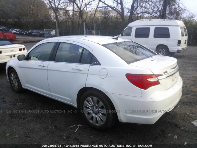 1C3CCBAB3CN292044 - 2012 CHRYSLER 200 LX WHITE photo 3