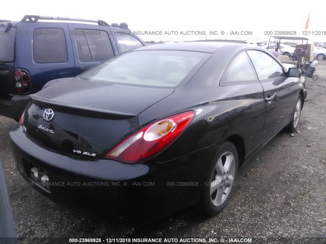 4T1CA38P04U012172 - 2004 TOYOTA CAMRY SOLARA SE/SLE BLACK photo 4