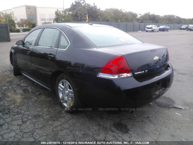 2G1WB5E33E1167803 - 2014 CHEVROLET IMPALA LIMITED LT BLACK photo 3