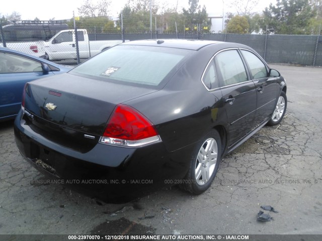 2G1WB5E33E1167803 - 2014 CHEVROLET IMPALA LIMITED LT BLACK photo 4