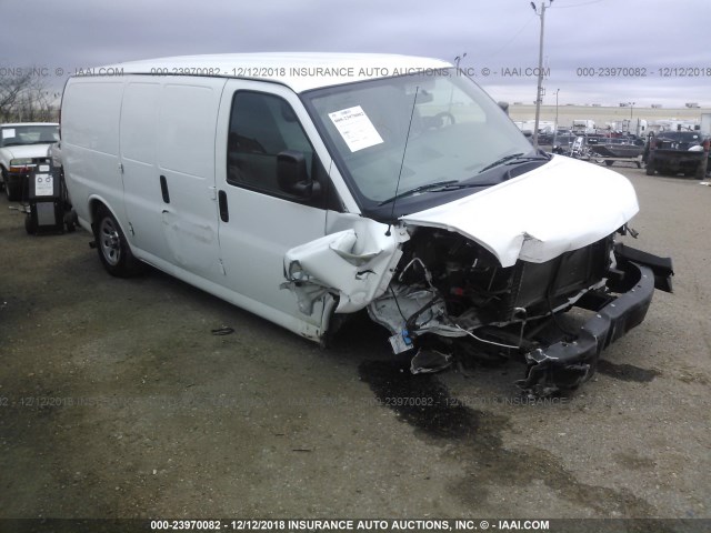 1GCSGAFX5E1105553 - 2014 CHEVROLET EXPRESS G1500  WHITE photo 1