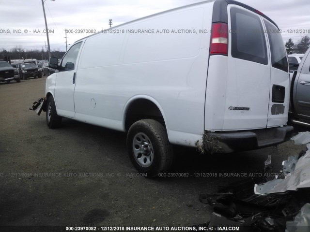 1GCSGAFX5E1105553 - 2014 CHEVROLET EXPRESS G1500  WHITE photo 3