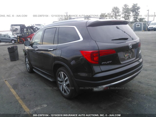 5FNYF6H07GB033825 - 2016 HONDA PILOT ELITE BLACK photo 3