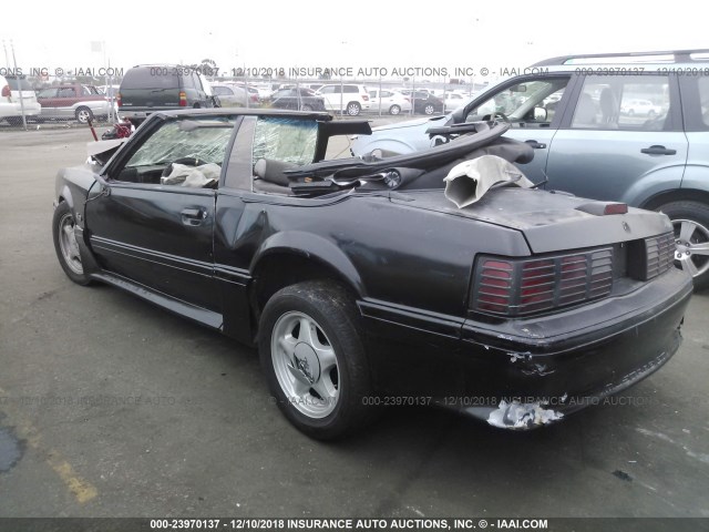 1FACP45E3MF136247 - 1991 FORD MUSTANG GT/COBRA GT BLACK photo 3