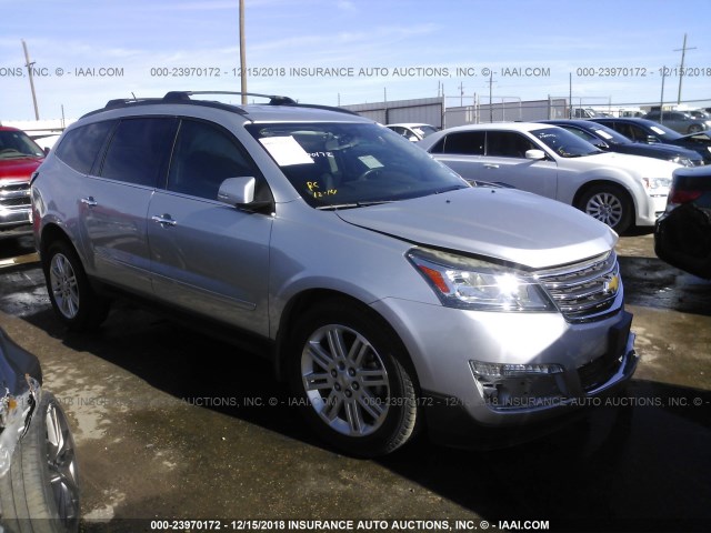 1GNKRGKD3EJ139457 - 2014 CHEVROLET TRAVERSE LT SILVER photo 1