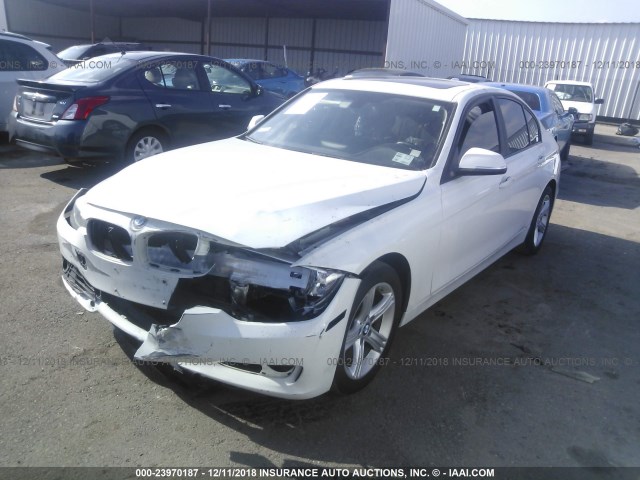 WBA3C1G54DNR47172 - 2013 BMW 328 I SULEV WHITE photo 2