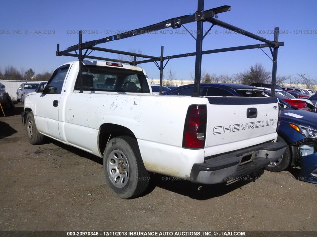 1GCEC14X65Z284277 - 2005 CHEVROLET SILVERADO C1500 WHITE photo 3