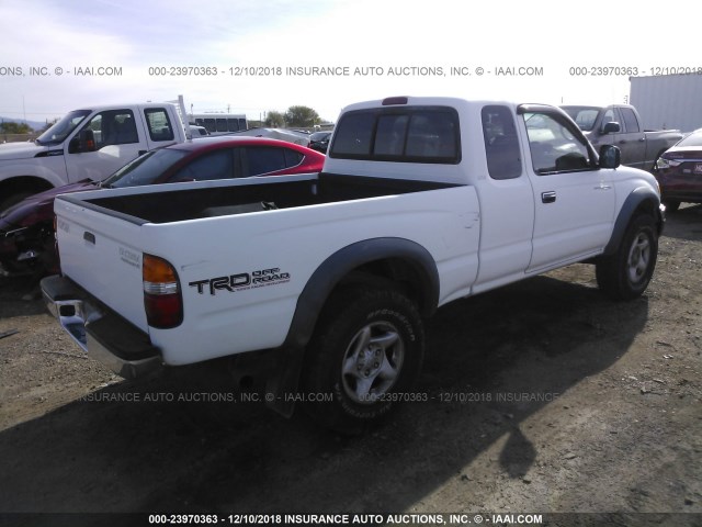 5TESN92N01Z837548 - 2001 TOYOTA TACOMA XTRACAB PRERUNNER WHITE photo 4