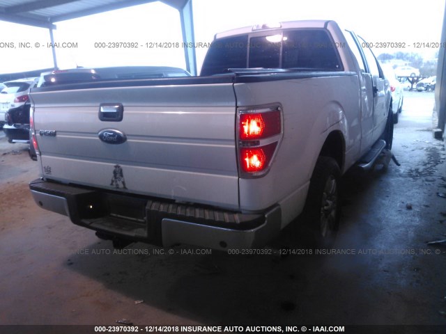 1FTFX1CT6BFA55926 - 2011 FORD F150 SUPER CAB WHITE photo 4