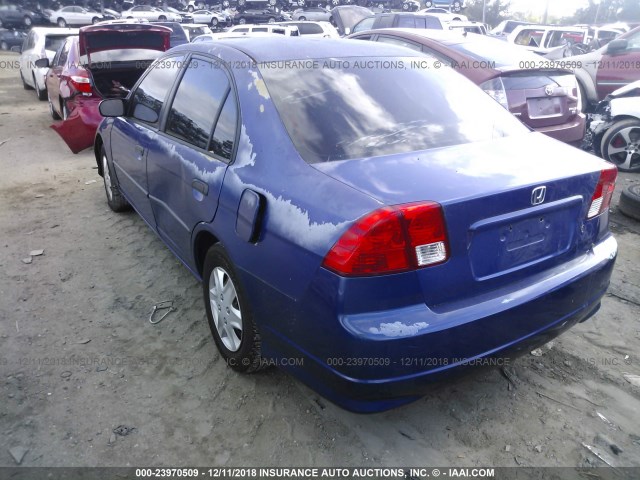 2HGES16305H588476 - 2005 HONDA CIVIC DX VP 蓝色 照片 3
