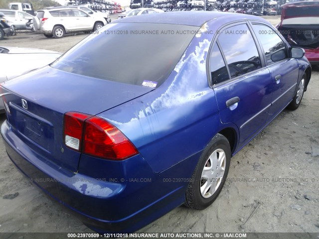 2HGES16305H588476 - 2005 HONDA CIVIC DX VP 蓝色 照片 4