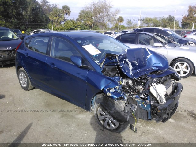 KMHCT5AE1GU247215 - 2016 HYUNDAI ACCENT SE BLUE photo 1