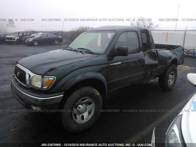 5TESM92N94Z366006 - 2004 TOYOTA TACOMA XTRACAB PRERUNNER GREEN photo 2