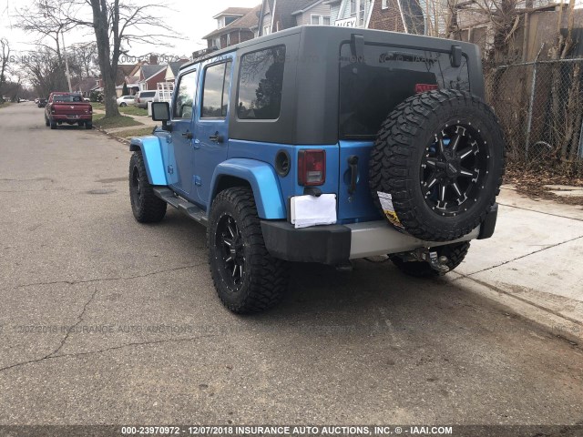 1J4BA5H19AL178645 - 2010 JEEP WRANGLER UNLIMITE SAHARA BLUE photo 3