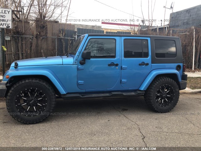 1J4BA5H19AL178645 - 2010 JEEP WRANGLER UNLIMITE SAHARA BLUE photo 6