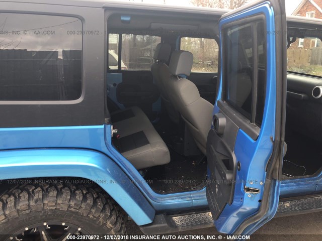 1J4BA5H19AL178645 - 2010 JEEP WRANGLER UNLIMITE SAHARA BLUE photo 8