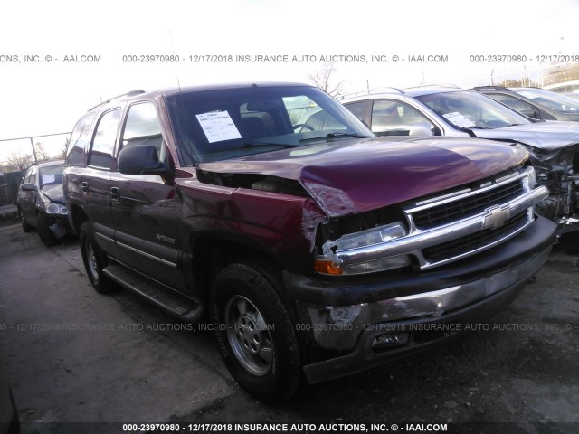 1GNEK13ZX2R284839 - 2002 CHEVROLET TAHOE K1500 BURGUNDY photo 1