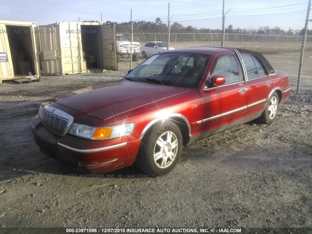 2MEFM74W41X629798 - 2001 MERCURY GRAND MARQUIS GS BURGUNDY photo 2