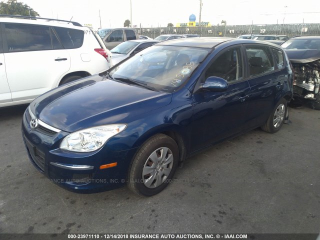 KMHDB8AE5CU145788 - 2012 HYUNDAI ELANTRA TOURING GLS BLUE photo 2