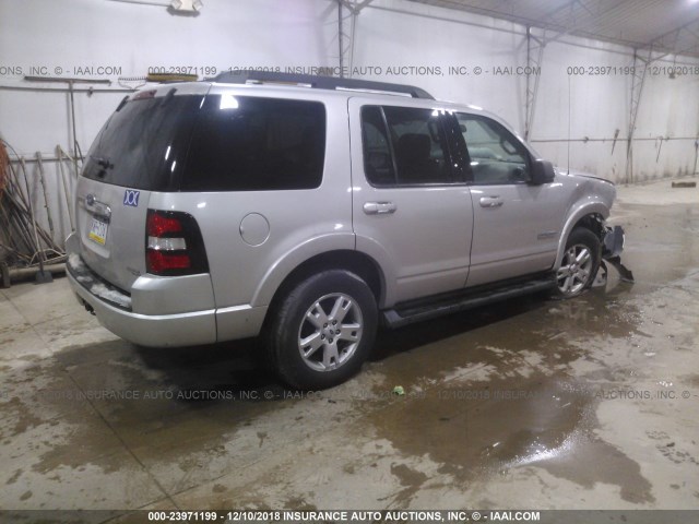 1FMEU73EX7UB25869 - 2007 FORD EXPLORER XLT SILVER photo 4