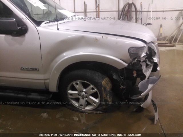 1FMEU73EX7UB25869 - 2007 FORD EXPLORER XLT SILVER photo 6