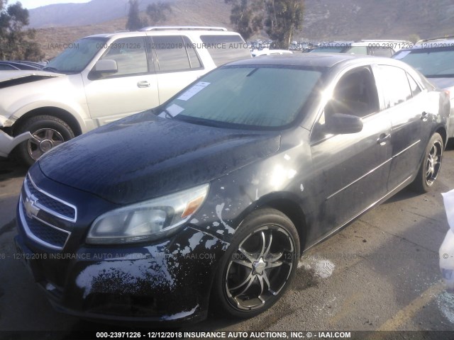 1G11B5SA2DF145022 - 2013 CHEVROLET MALIBU LS BLACK photo 2