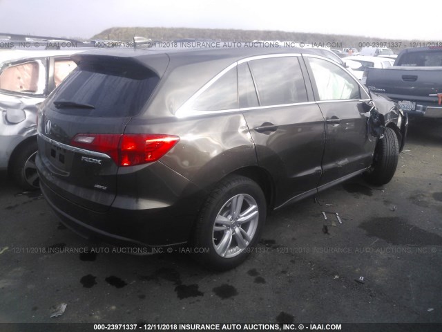 5J8TB4H57EL009638 - 2014 ACURA RDX TECHNOLOGY BROWN photo 4