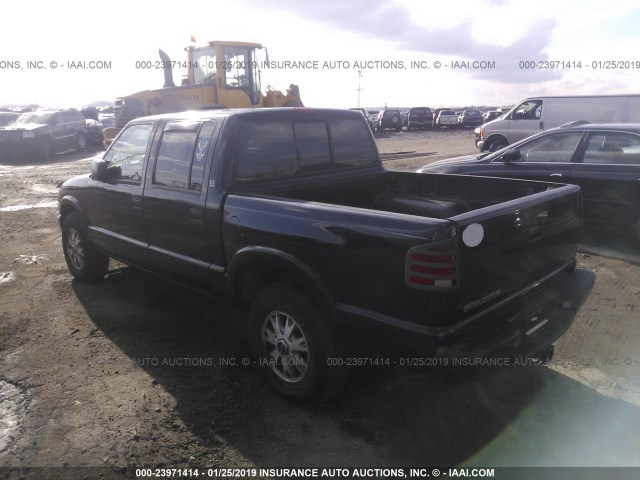 1GTDT13W62K149258 - 2002 GMC SONOMA BLACK photo 3