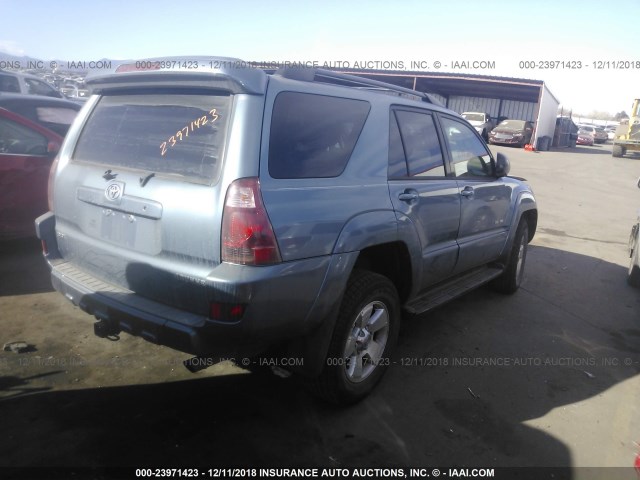 JTEBU14R750064339 - 2005 TOYOTA 4RUNNER SR5/SPORT BLUE photo 4