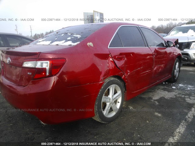 4T1BF1FK2EU848866 - 2014 TOYOTA CAMRY L/SE/LE/XLE 红色 照片 4