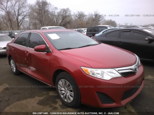 4T1BF1FK8CU523295 - 2012 TOYOTA CAMRY SE/LE/XLE RED photo 1