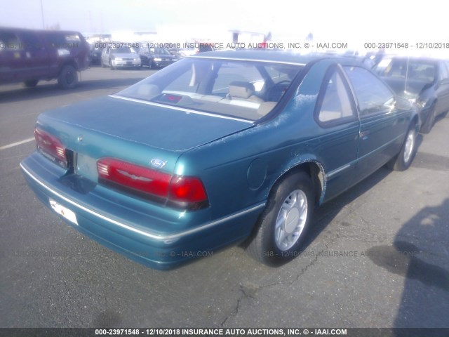 1FAPP6242NH141096 - 1992 FORD THUNDERBIRD LX GREEN photo 4