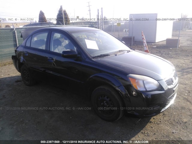 KNADH4A35A6673419 - 2010 KIA RIO LX/SX BLACK photo 1