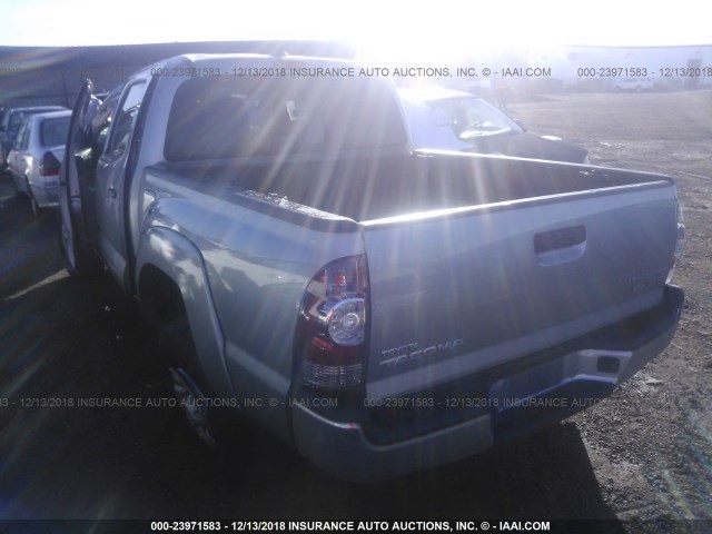 5TFJU4GN2EX063763 - 2014 TOYOTA TACOMA DOUBLE CAB PRERUNNER GRAY photo 3