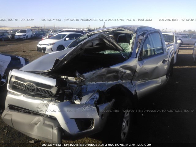 5TFJU4GN2EX063763 - 2014 TOYOTA TACOMA DOUBLE CAB PRERUNNER GRAY photo 6