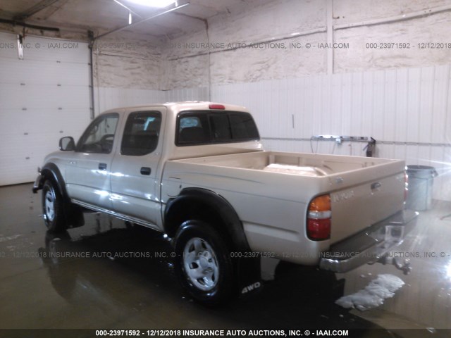 5TEHN72N62Z133273 - 2002 TOYOTA TACOMA DOUBLE CAB 金色 照片 3