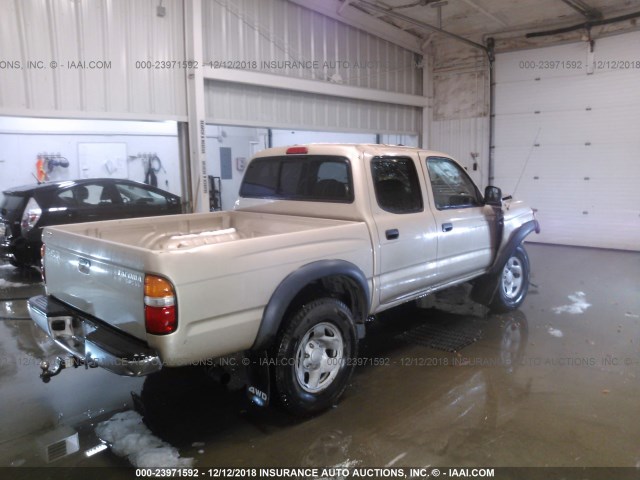 5TEHN72N62Z133273 - 2002 TOYOTA TACOMA DOUBLE CAB 金色 照片 4
