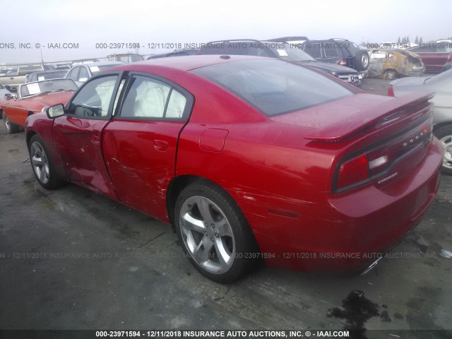 2C3CDXHG1CH148450 - 2012 DODGE CHARGER SXT RED photo 3