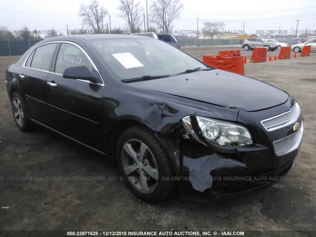 1G1ZC5E04CF242952 - 2012 CHEVROLET MALIBU 1LT BLACK photo 1